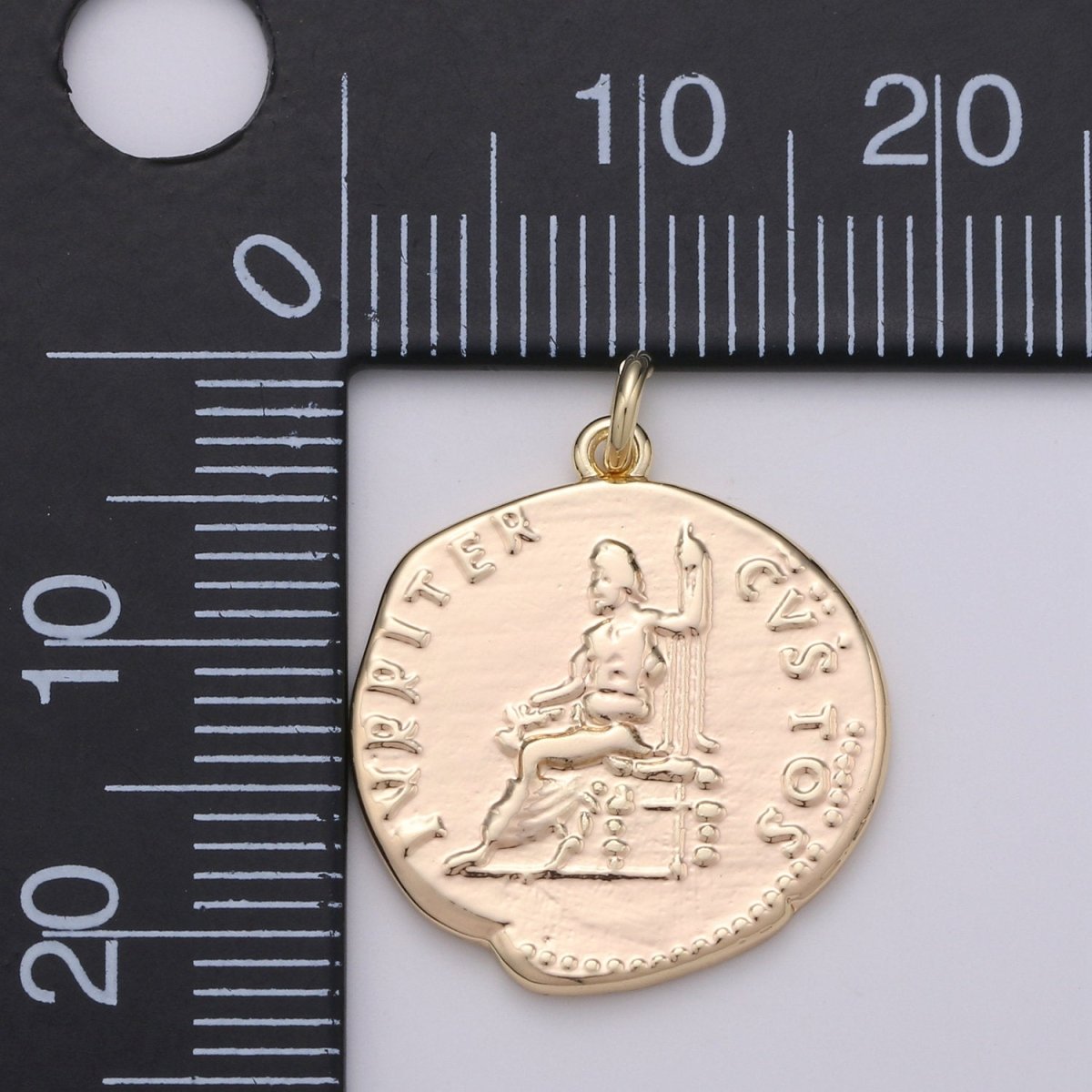 Ancient Greek Coins, 14k Gold Filled coin pendant, Medallion charms, Jupiter Pendant, Zeus coin charms, Greek Jewelry Necklace D-396
