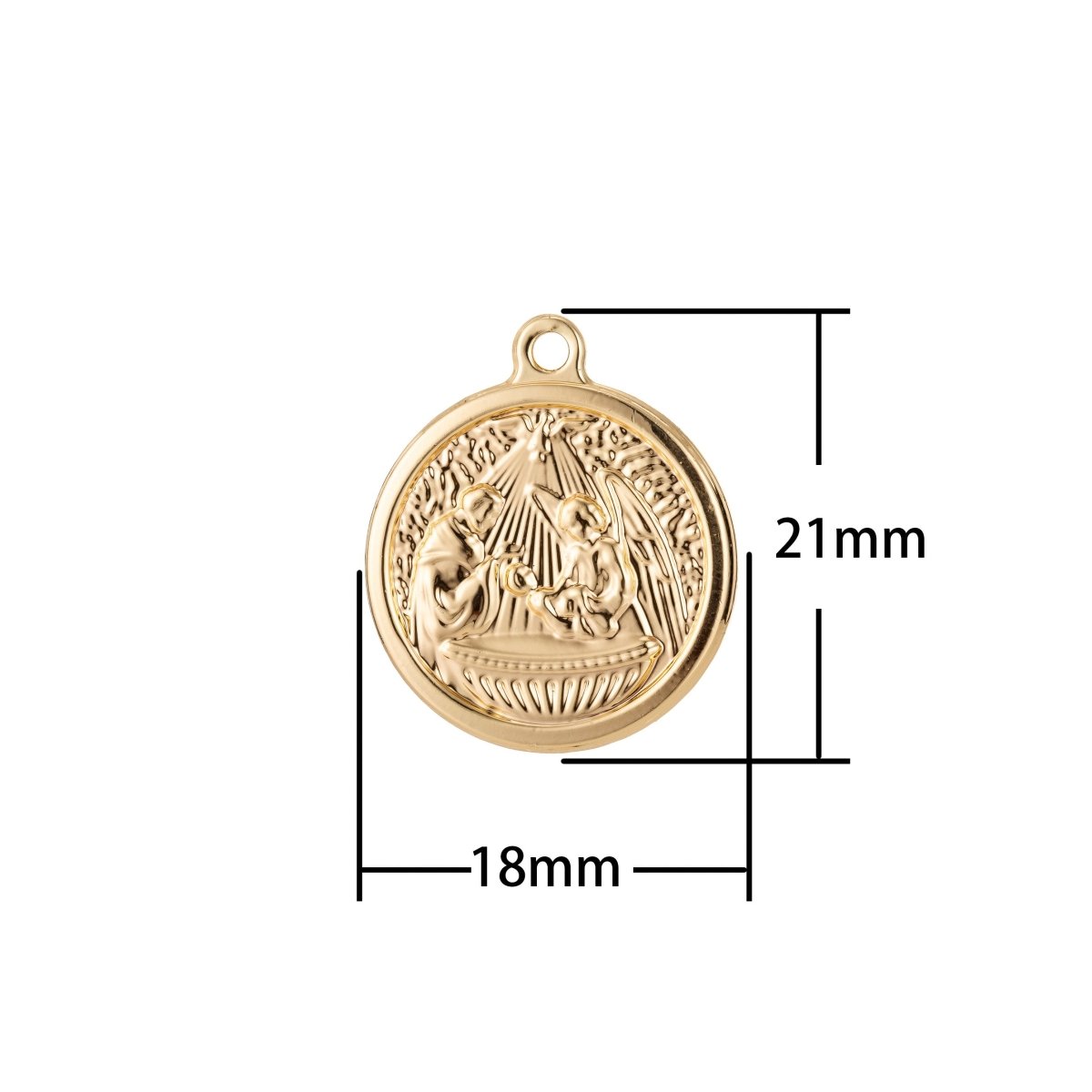 Angel Baby Dedication Gift Idea / Baby Baptism Charm Pendant for Necklace Jewelry Making E-461