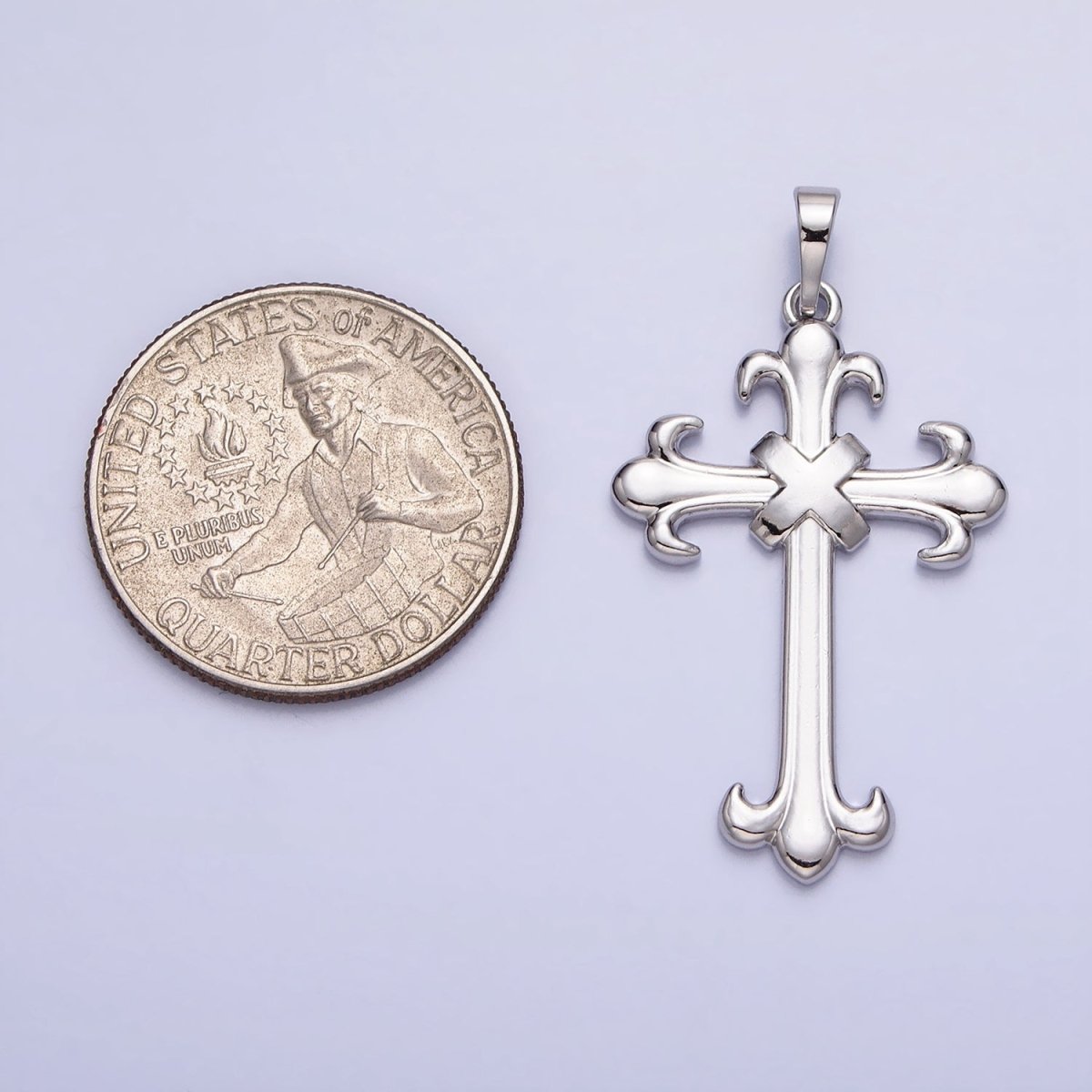 Antique Cross Pendant Victorian Inspired Cross Charm Religious Jewelry Making AA249