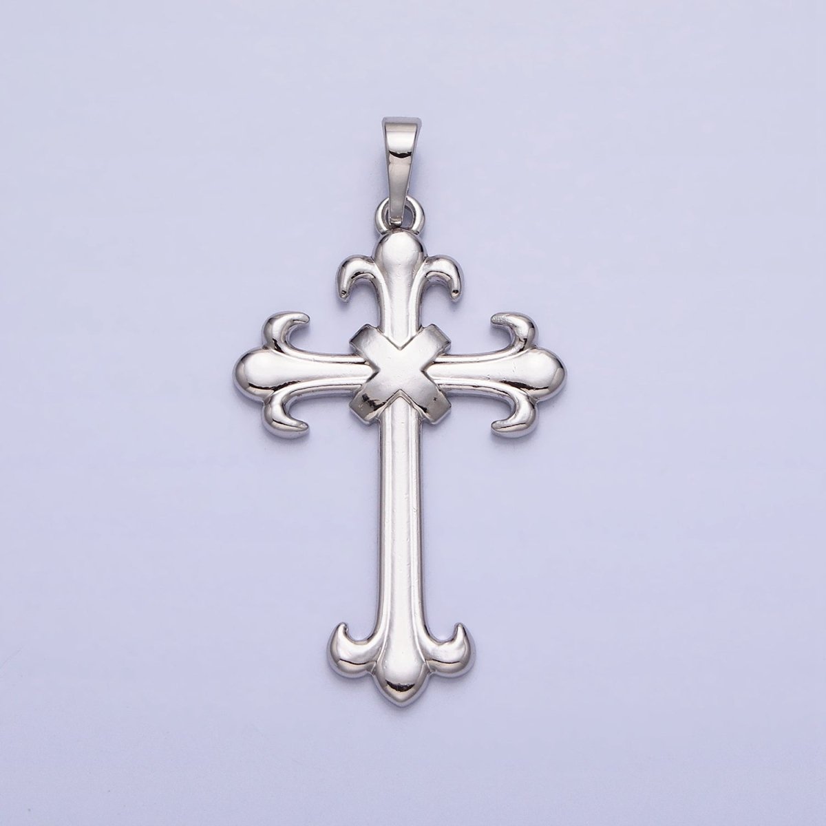 Antique Cross Pendant Victorian Inspired Cross Charm Religious Jewelry Making AA249
