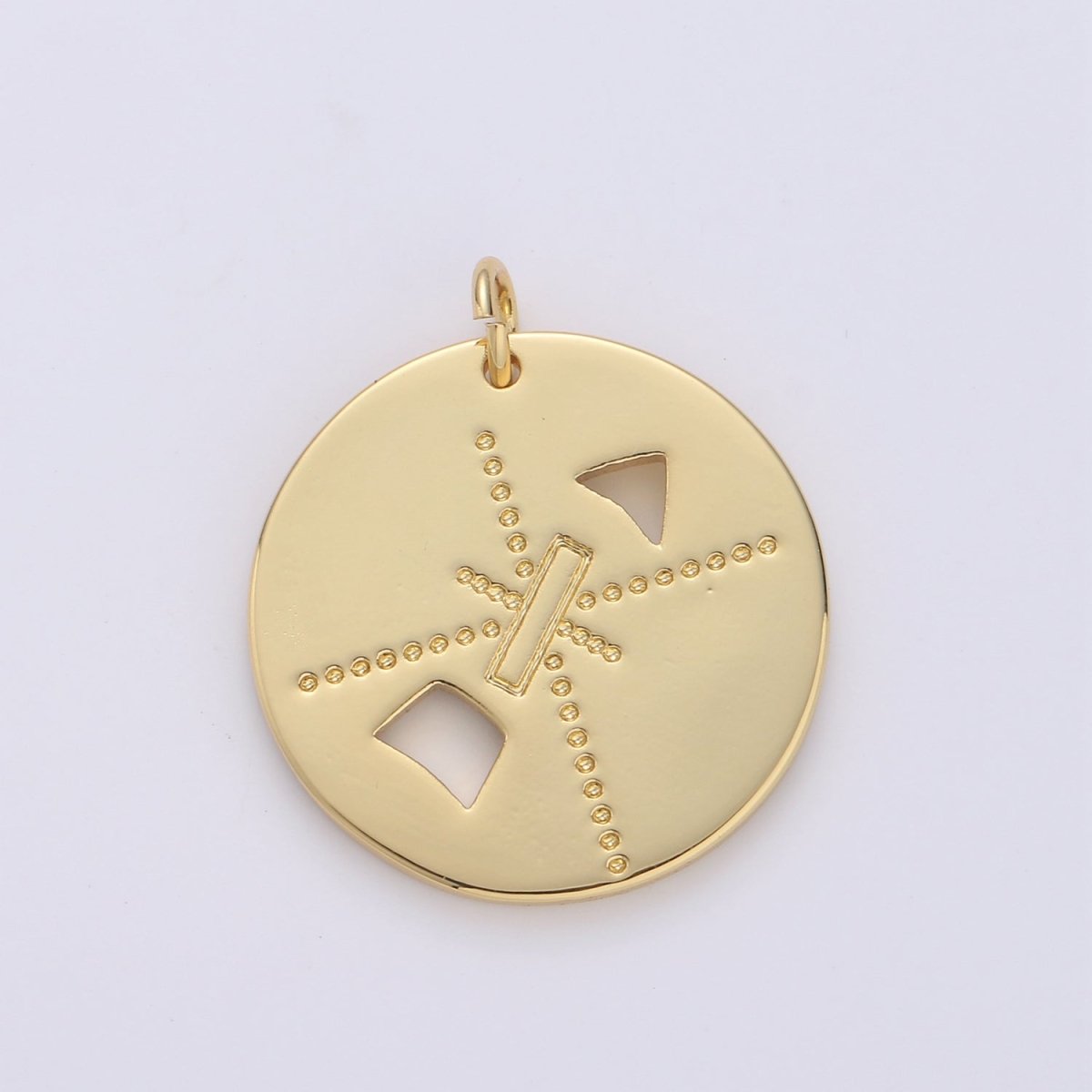 Arrow Coin Gold Filled Charm - D-547