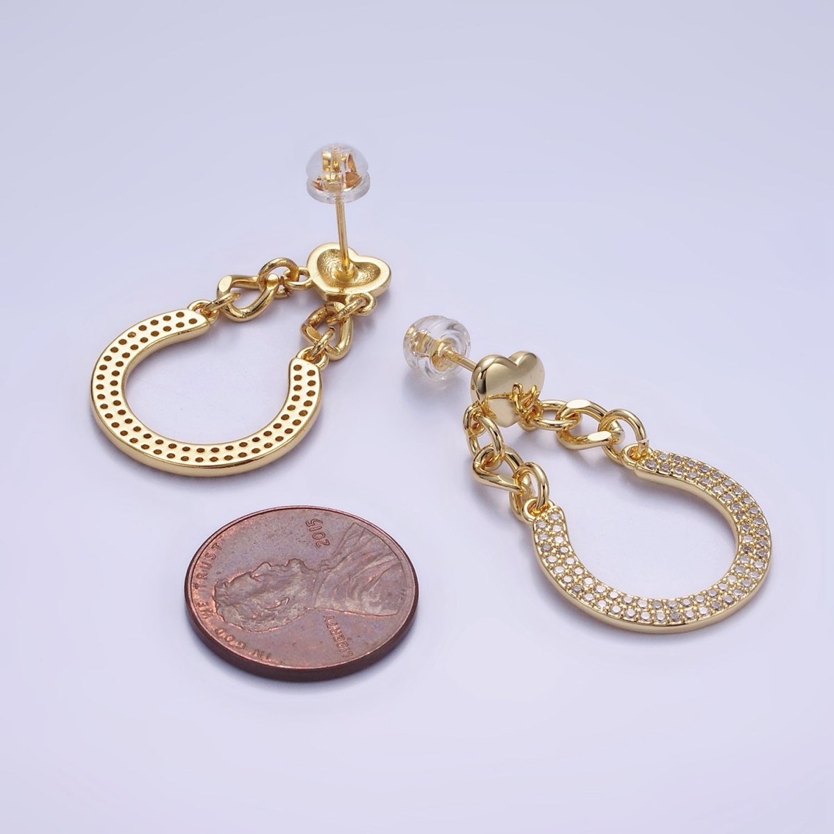 Big Horseshoe Stud Earring in 14k Gold Filled Equestrian Jewelry | AE483