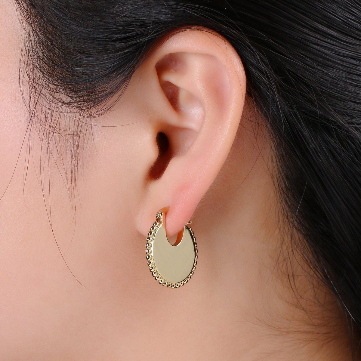 Big Statement Gold Earrings, Gold Fan Earrings, Large Gold Earrings, Women Big Earrings Bold Statement Jewelry Q-337