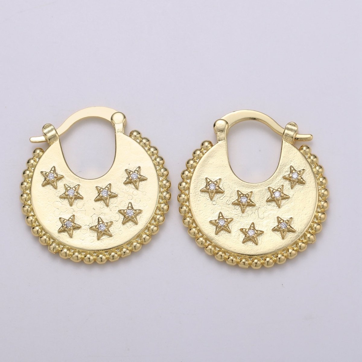 Big Statement Gold Earrings, Gold Fan Earrings, Large Star Gold Earrings, Women Celestial Earrings Bold Statement Jewelry Q-338