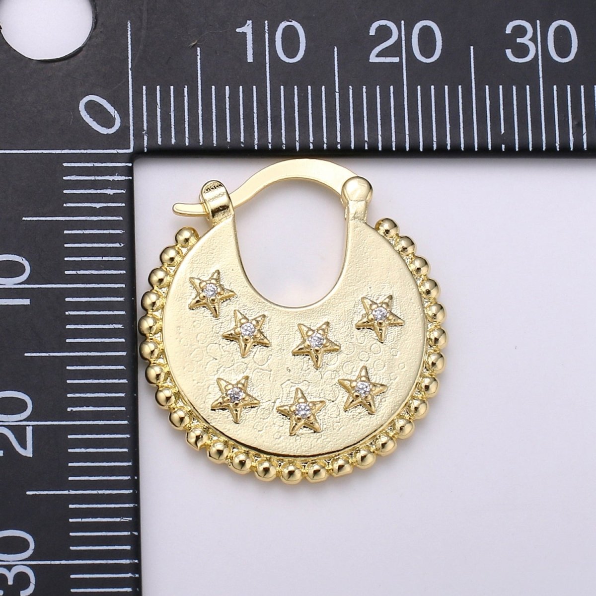 Big Statement Gold Earrings, Gold Fan Earrings, Large Star Gold Earrings, Women Celestial Earrings Bold Statement Jewelry Q-338