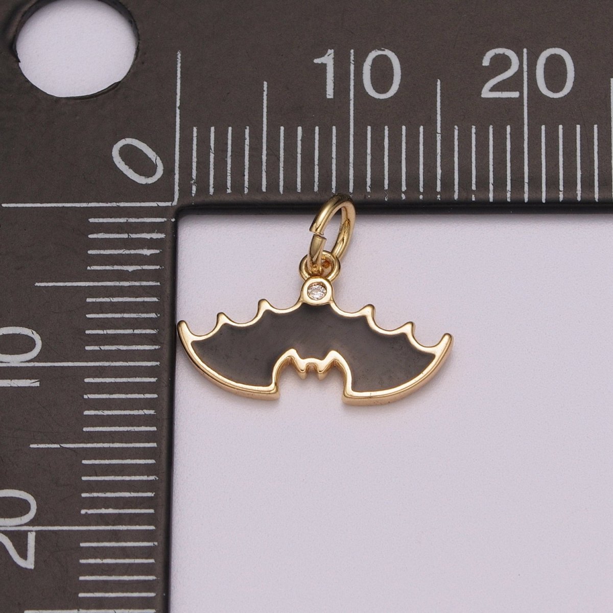 Black Bat Charm Enamel Animal for Halloween Inspired Pendant Halloween Jewelry Inspired, M-856