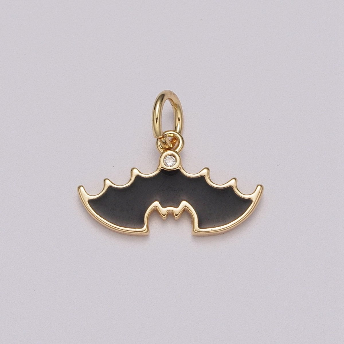Black Bat Charm Enamel Animal for Halloween Inspired Pendant Halloween Jewelry Inspired, M-856