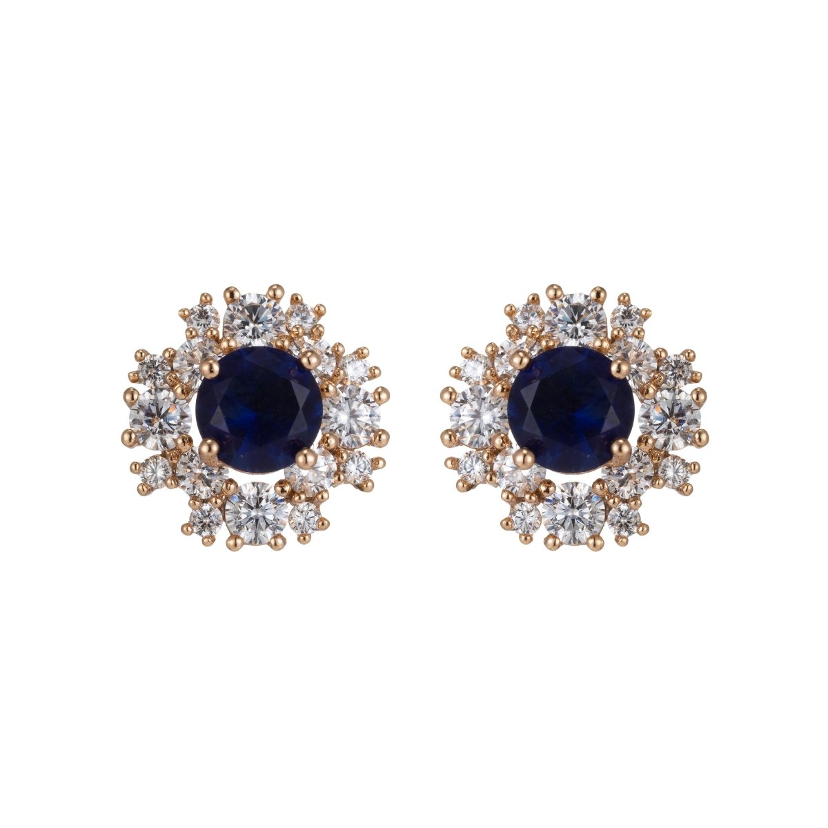 Black Earrings, Black Studs, Black Cubic Zirconia Earrings Wedding Jewelry For Her, Minimalistic Earrings Gold Micro Pave Stud Q-062