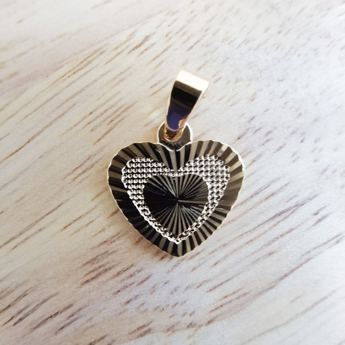 Black Gold Filled Heart Pendants  I-837
