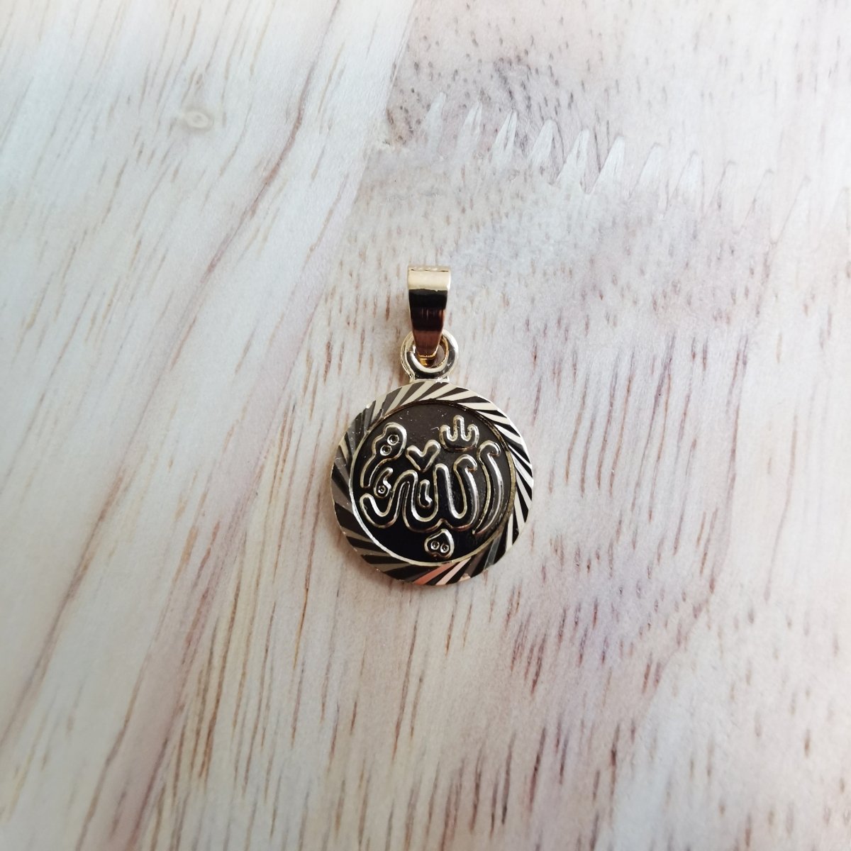 Black Gold Filled Islamic Pendants  I-836