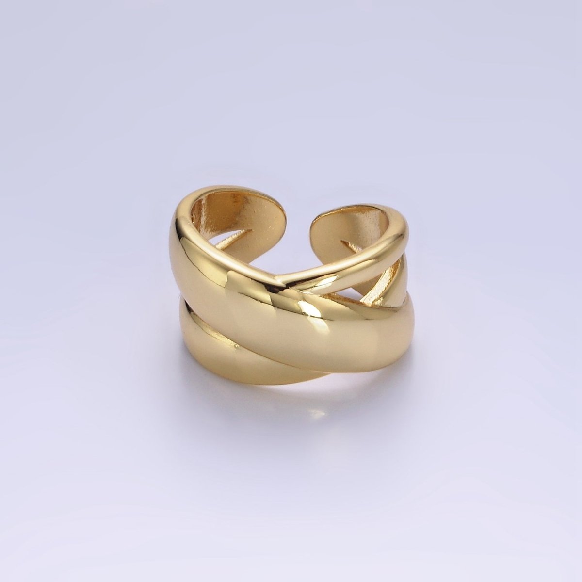 Bold 14K Gold Filled Crisscross Statement Ring in gold and silver  | O1274 O1275