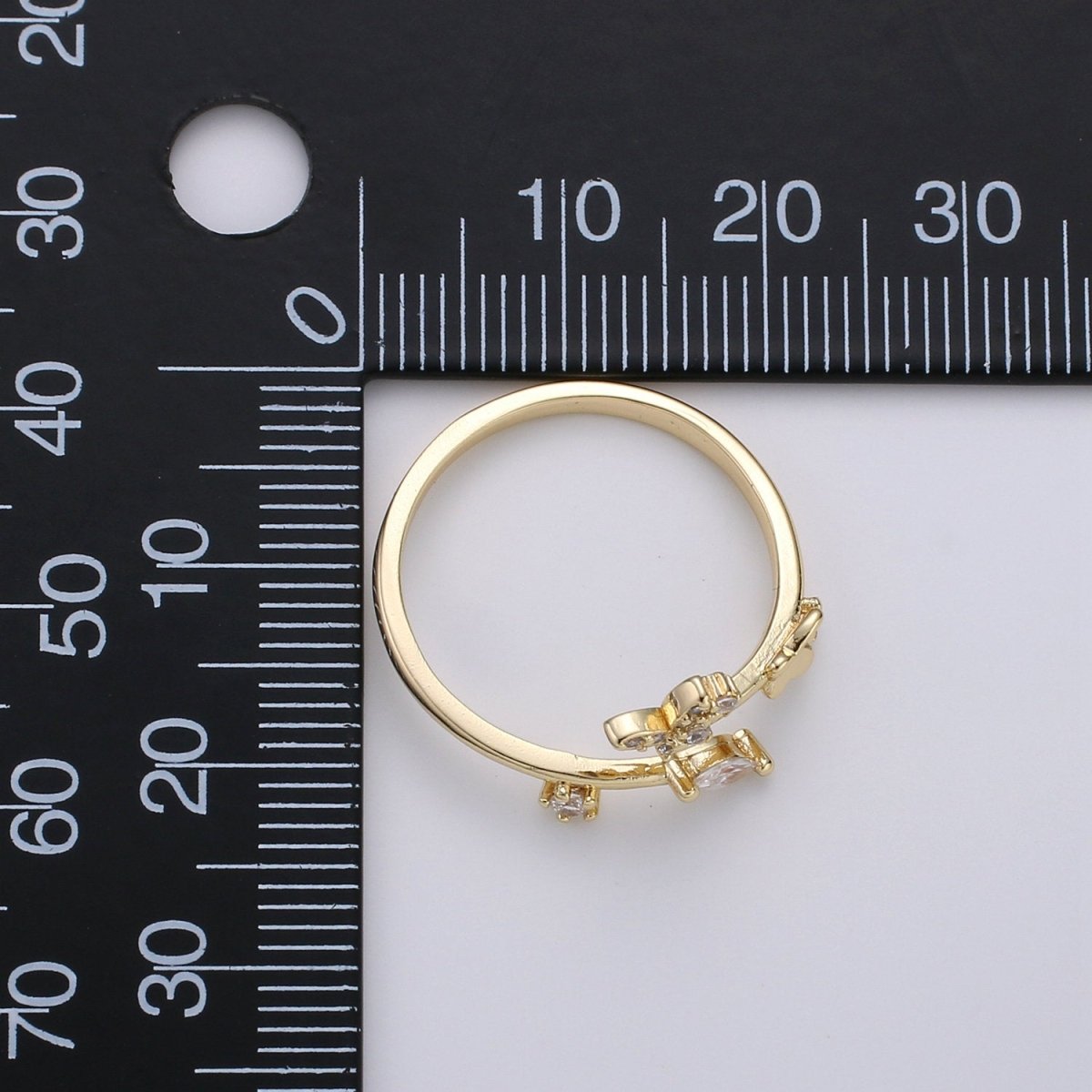 Butterfly Ring, Adjustable Butterfly Ring,  Gold Butterfly Ring, Butterfly Jewellery, Micro Pave Butterfly Ring, Minimalist open ring R-085