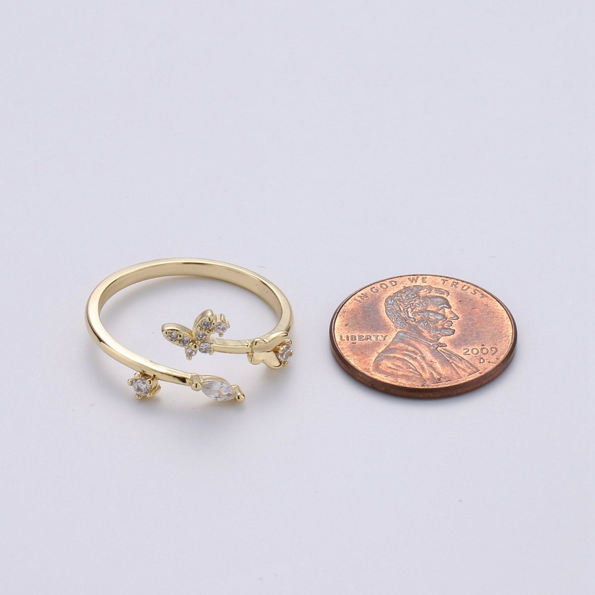 Butterfly Ring, Adjustable Butterfly Ring,  Gold Butterfly Ring, Butterfly Jewellery, Micro Pave Butterfly Ring, Minimalist open ring R-085