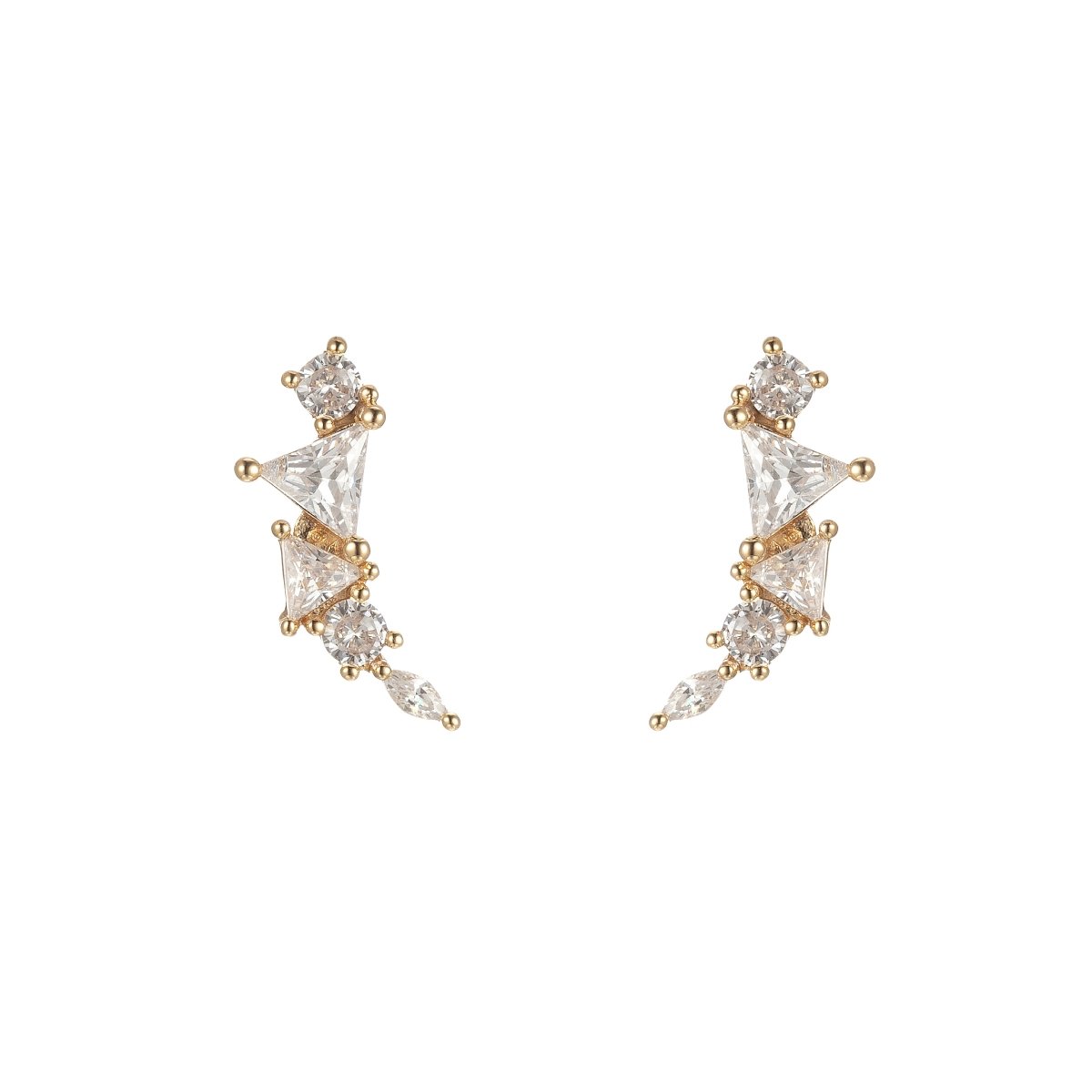 Cartilage earring Minimalist earrings, tiny stud earrings, ear jacket, gold stud earrings, delicate stud earring P-203