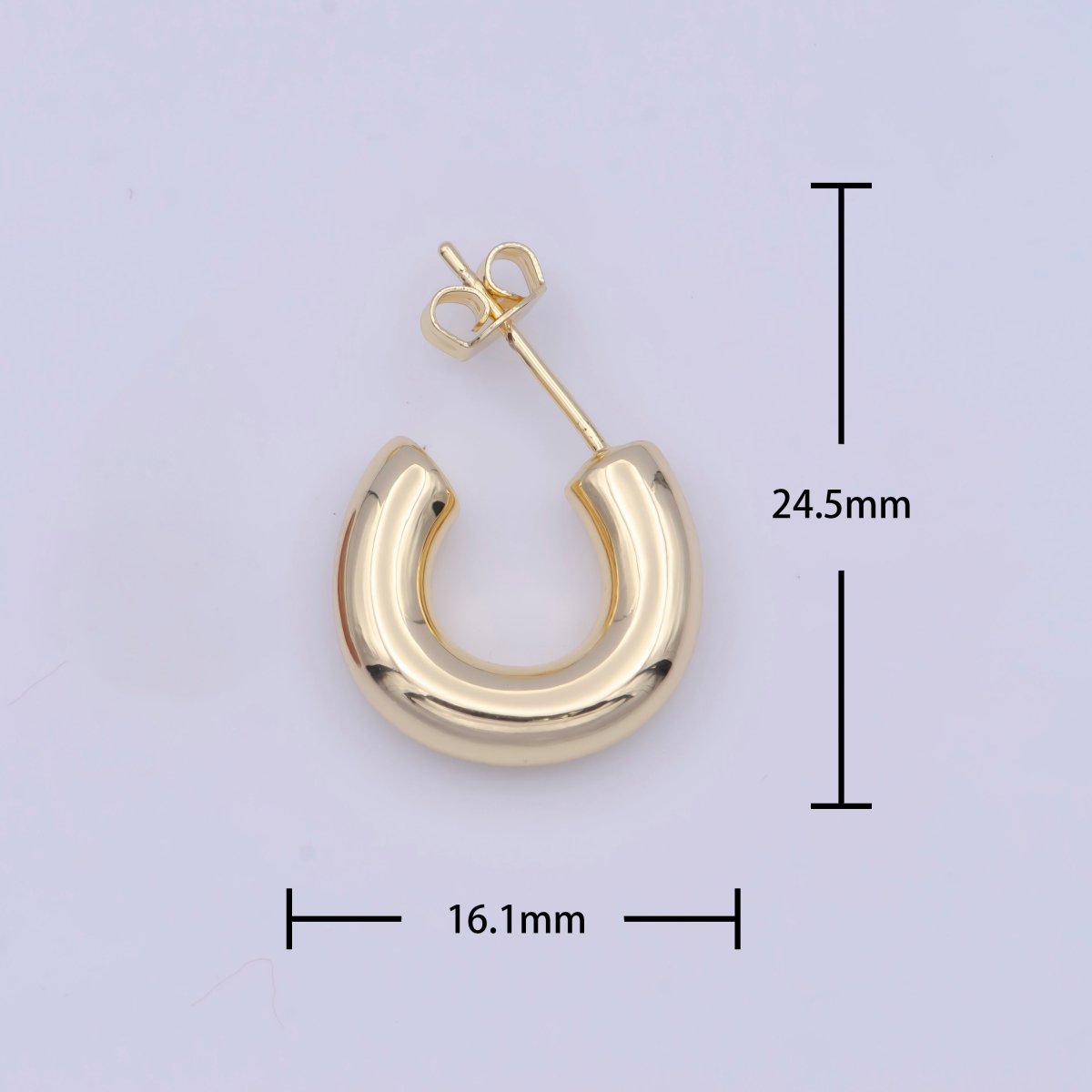 Chubby hoop earrings for women chunky hoop earring gold hoop earrings tube hoop earrings lightweight minimalist AD-585
