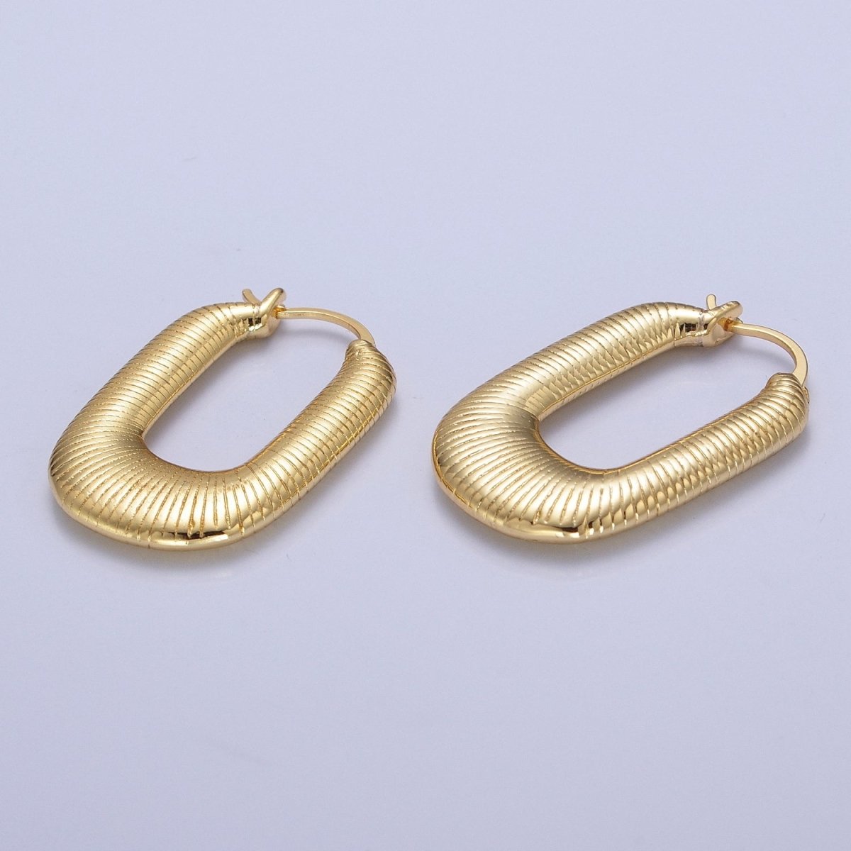 Chunky Bohemian Hoop Earring Gold Braided Hoop T-413