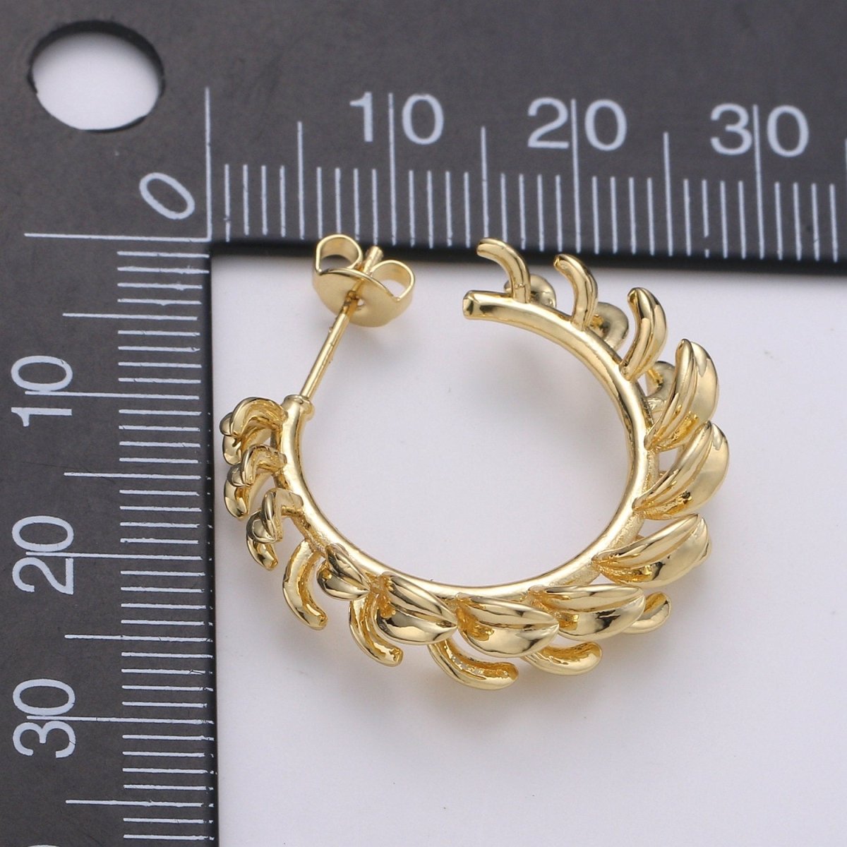 Chunky Feather Hoop Earrings Vermeil Hoops Earrings Feather Earrings Gold Feather Earrings Gift Bird Earrings Protection Earring Jewelry Q-283