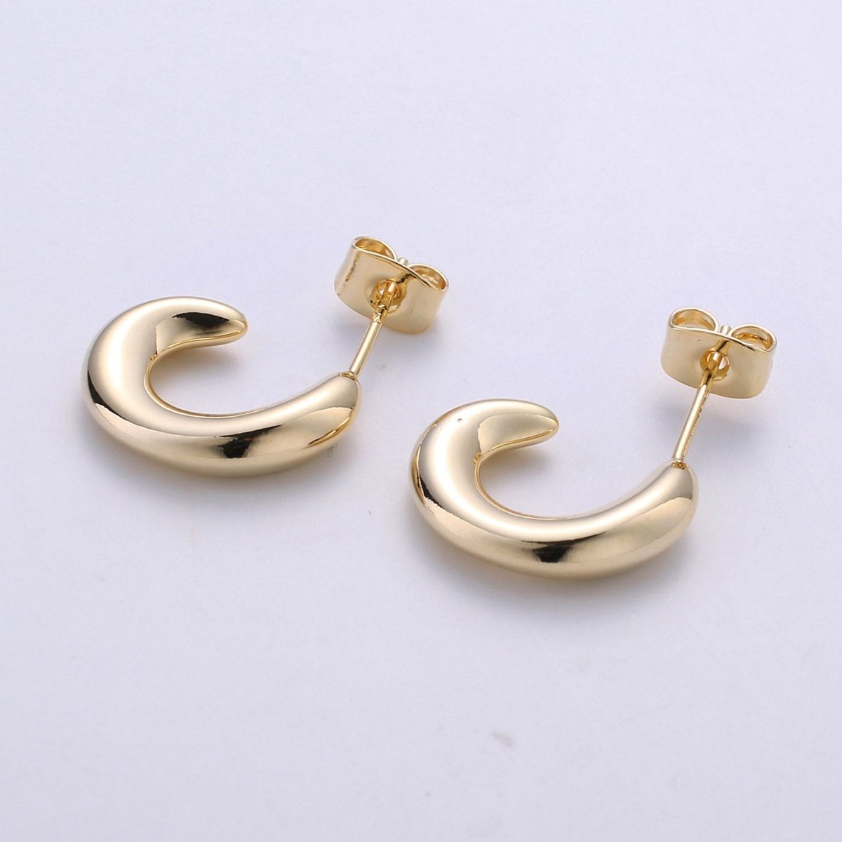 Chunky Gold Filled Hoop Earrings, Fat Hoop Earrings, Chubby Hoop Earrings, Gold Hoop Earrings statement earring | K-433