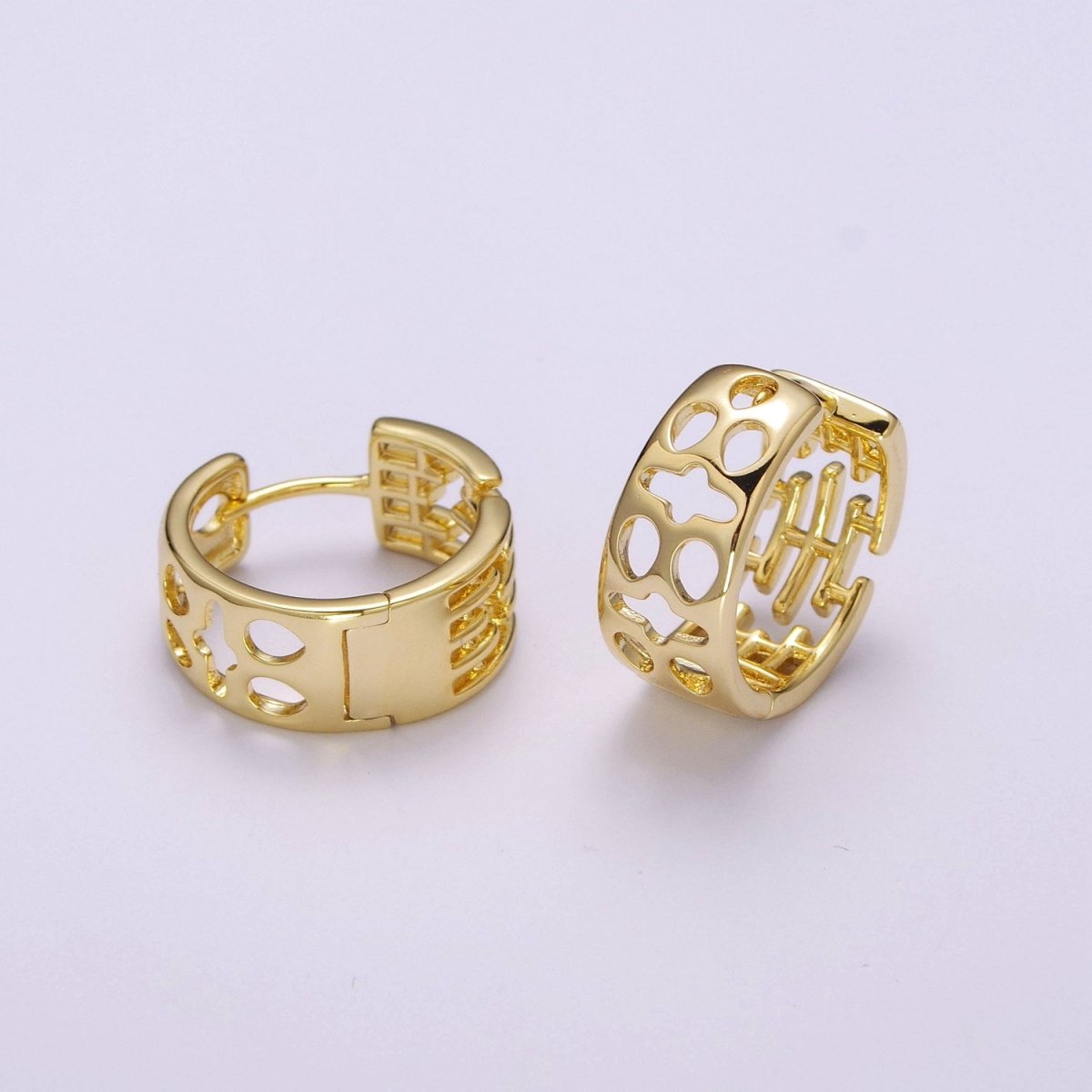Chunky Hoop Earrings Hypoallergenic 14K Gold Filled Bold Hoop Earrings for Women T-207