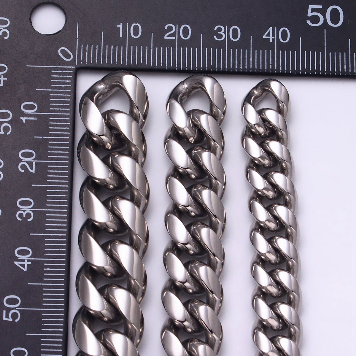 Chunky Stainless Steel Miami Cuban Curb Chain Bracelet 10mm 12mm 14mm Silver Chain Men Bracelet | WA-1648 WA-1649  Clearance Pricing