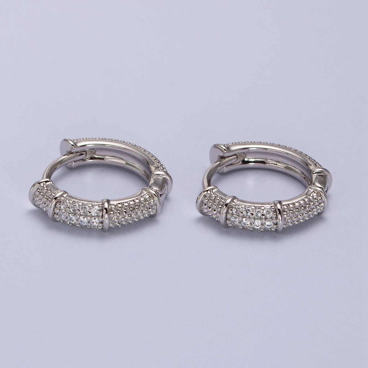 Clear CZ Huggie Hoop Earrings • gold conch hoop • cartilage hoop • Dainty hoop earrings AB1037