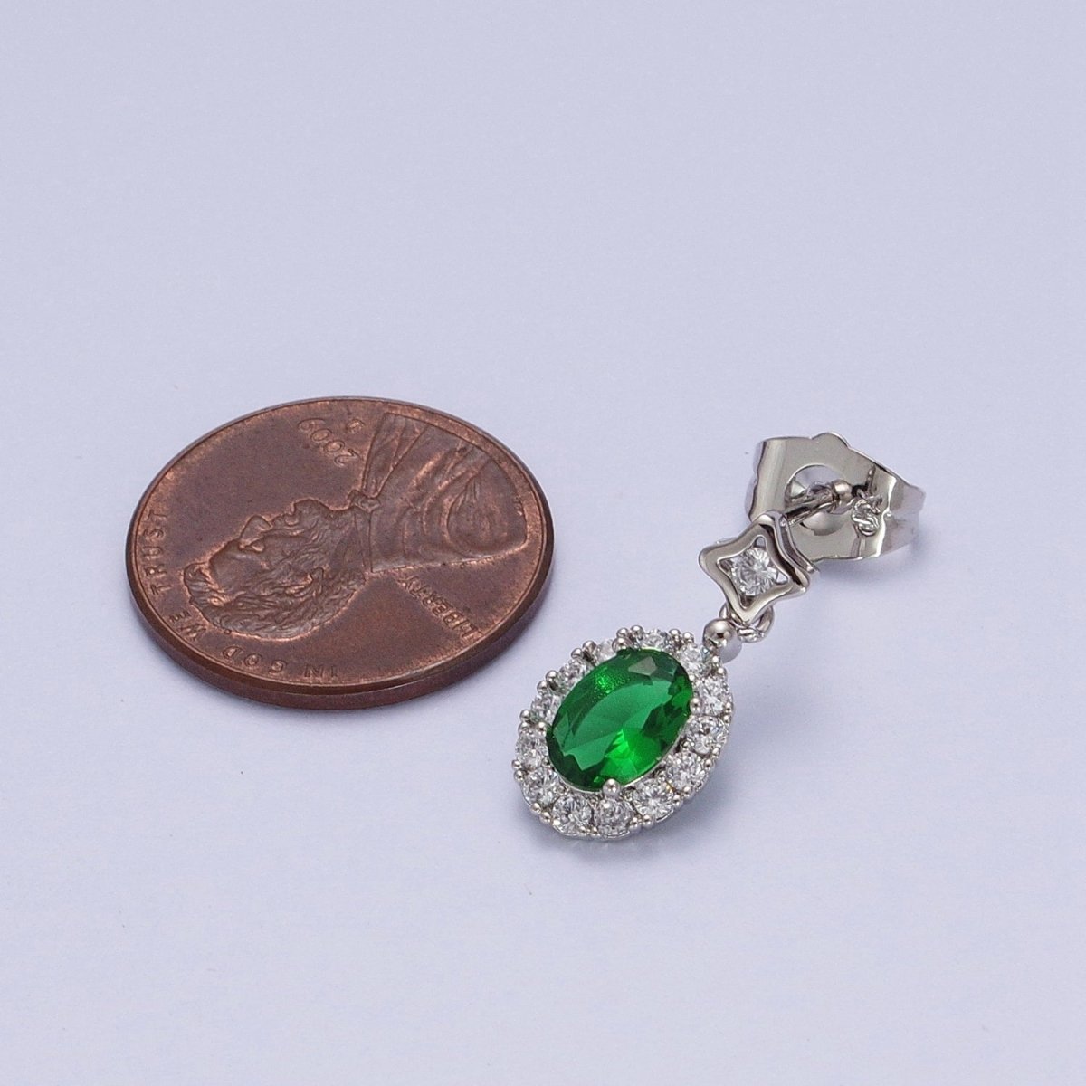 Clear Micro Pave cubic zirconia Oval halo Drop Stud Earring Bridal Wedding Bridesmaid Jewelry AD-006 AD-007 AD-008