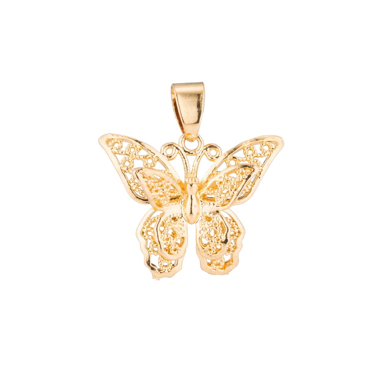 Clearance Dainty Gold Filled Butterfly Pendants Monarch Charm H-176