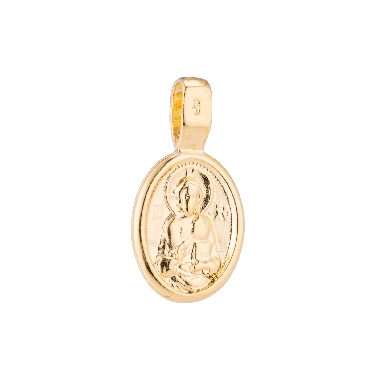 Clearance! Gold Double Sided Holy Family Saint Religious Pendant for DIY Necklace H-039
