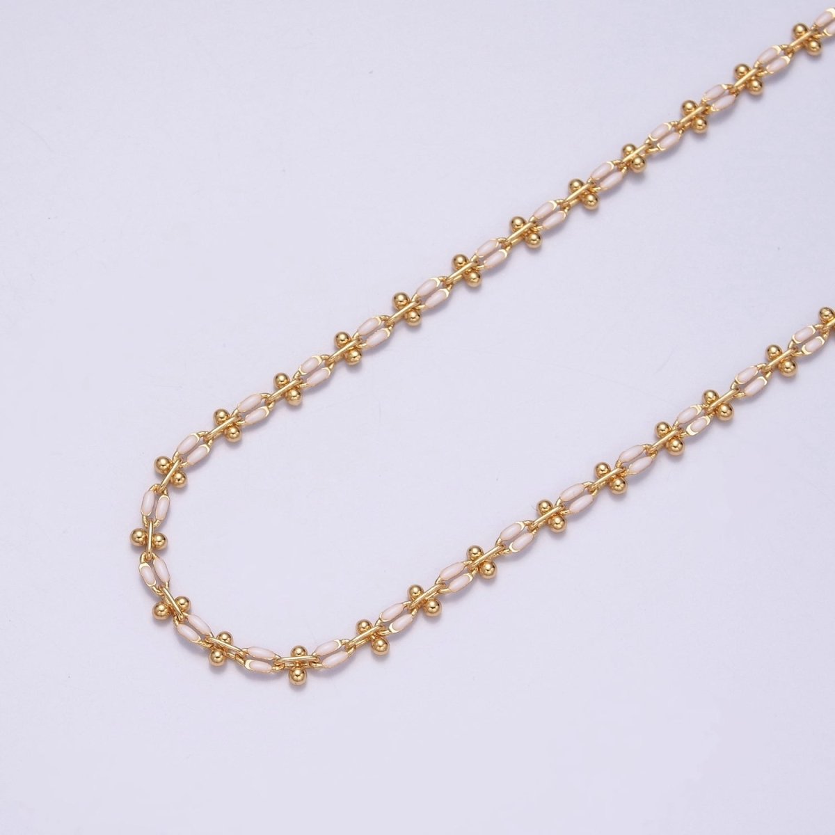 Color Enamel Cable Chain by Yard for Bracelet Anklet Necklace Component Link Enamel Color Chain | ROLL-803 To ROLL-813 Clearance Pricing