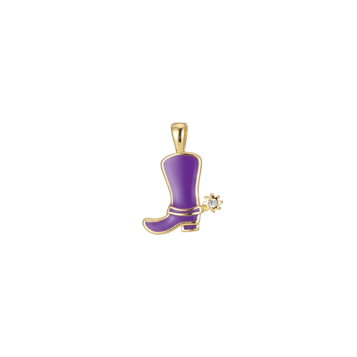 Colorful Cowboy Cowgirl Boot Enamel Charm Pendant Shoes Wild West Inspired H-023 H-033 J-841- J-847