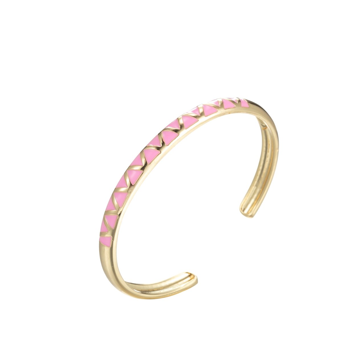 Colorful Enamel Adjustable Bangle Bracelet, 18K Gold Filled Enamel Open Bracelet, stacking bracelet | WA-046 to WA-054 Clearance Pricing
