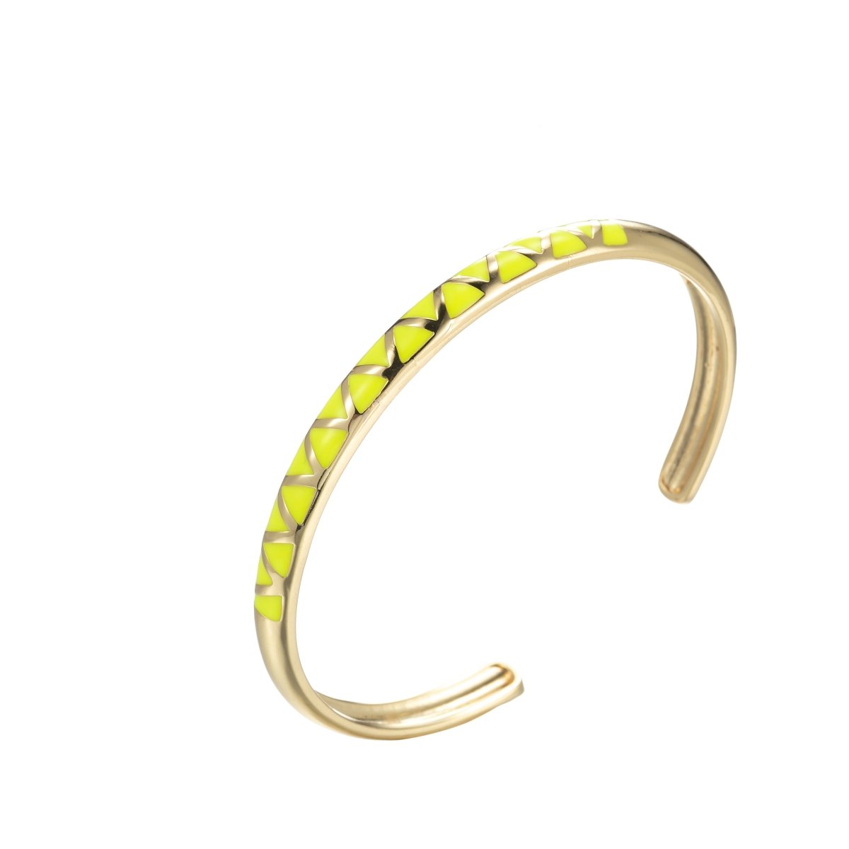 Colorful Enamel Adjustable Bangle Bracelet, 18K Gold Filled Enamel Open Bracelet, stacking bracelet | WA-046 to WA-054 Clearance Pricing
