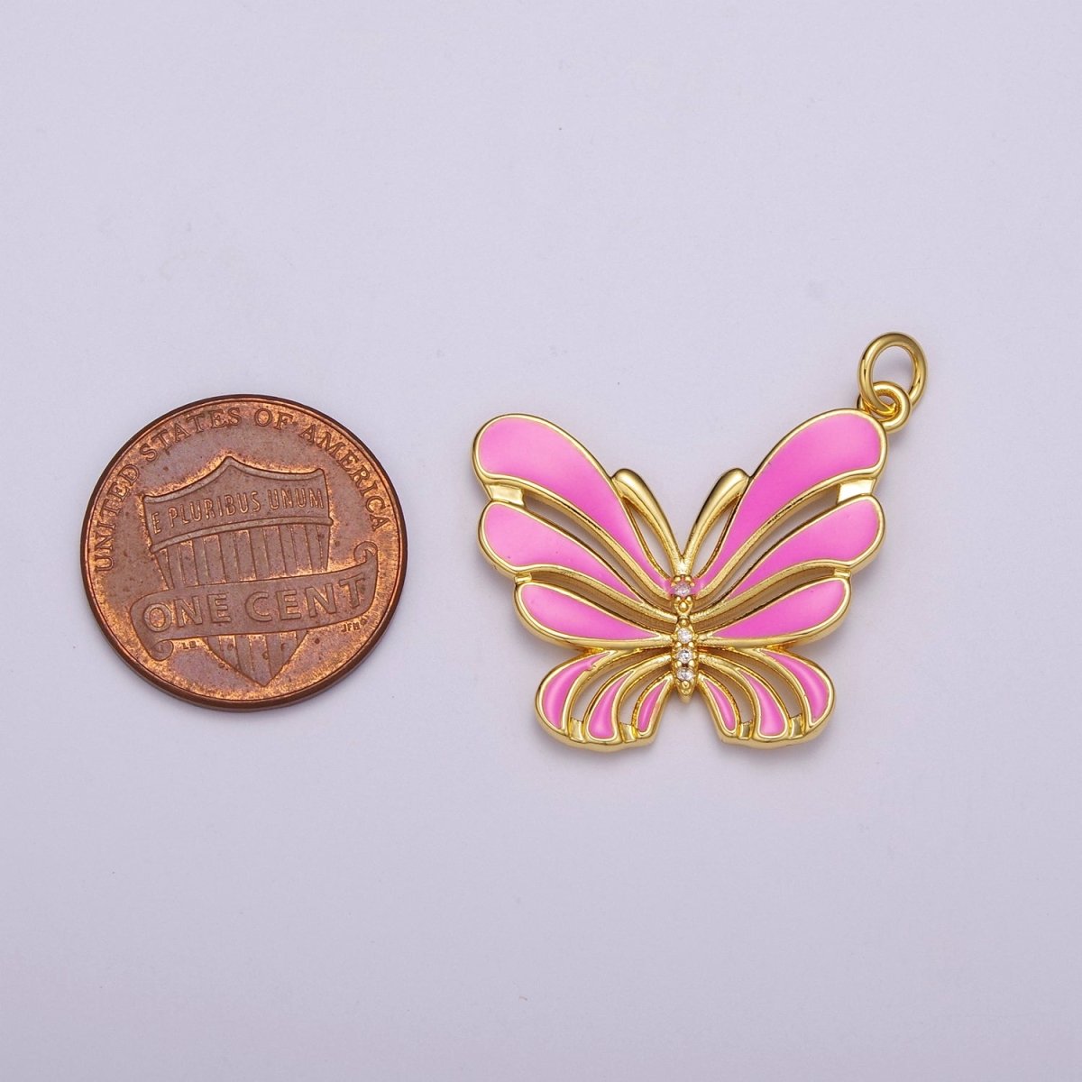 Colorful Enamel Butterfly Charm Necklace Bracelet Earring Pendant Gold Filled Mariposa Charm M-801 M-802 M-803