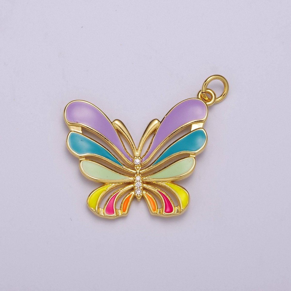 Colorful Enamel Butterfly Charm Necklace Bracelet Earring Pendant Gold Filled Mariposa Charm M-801 M-802 M-803