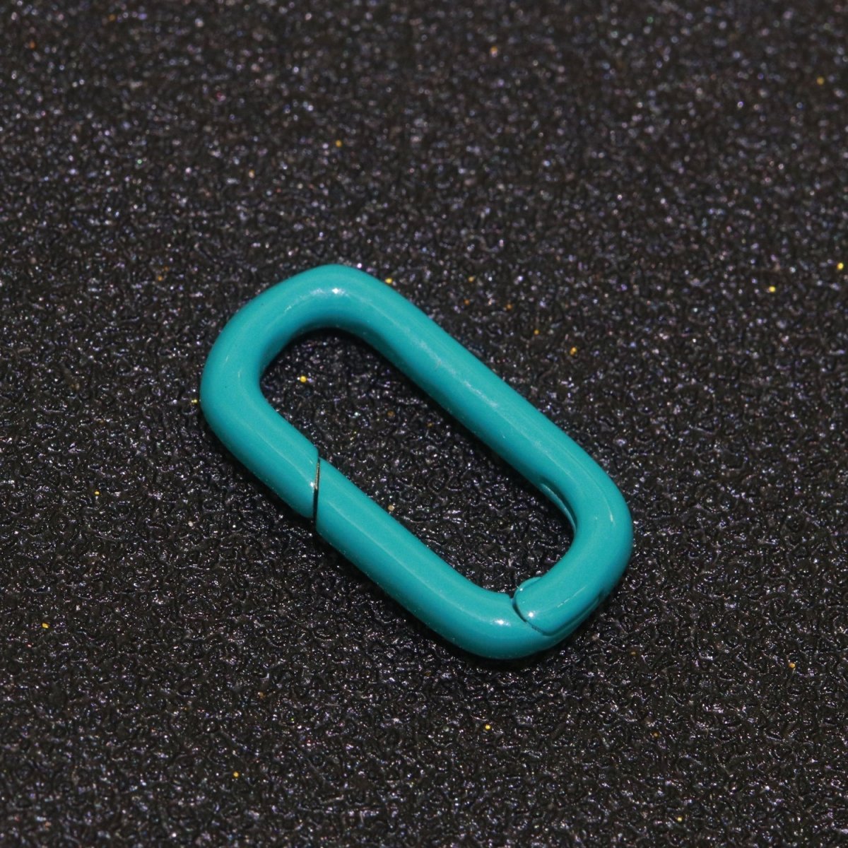 Colorful Enamel Spring Gate Ring, Push Gate ring, 12X7.5 mm Small Oval Ring, Charm Holder Pink Green Red Clasp for Link Connector Clasp L-428~L-437