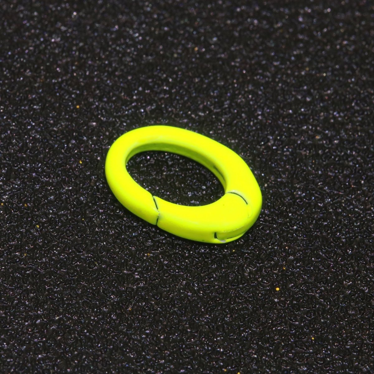Colorful Enamel Spring Gate Ring, Push Gate ring, 12X7.5 mm Small Oval Ring, Charm Holder Pink Green Red Clasp for Link Connector Clasp L-438~L-447