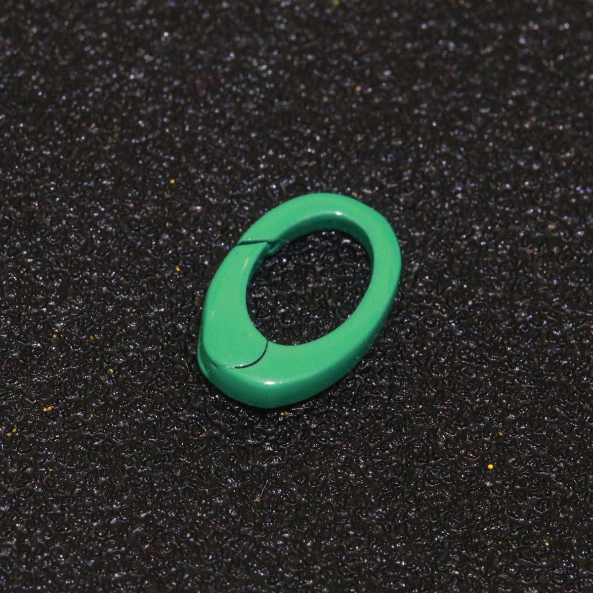 Colorful Enamel Spring Gate Ring, Push Gate ring, 12X7.5 mm Small Oval Ring, Charm Holder Pink Green Red Clasp for Link Connector Clasp L-438~L-447