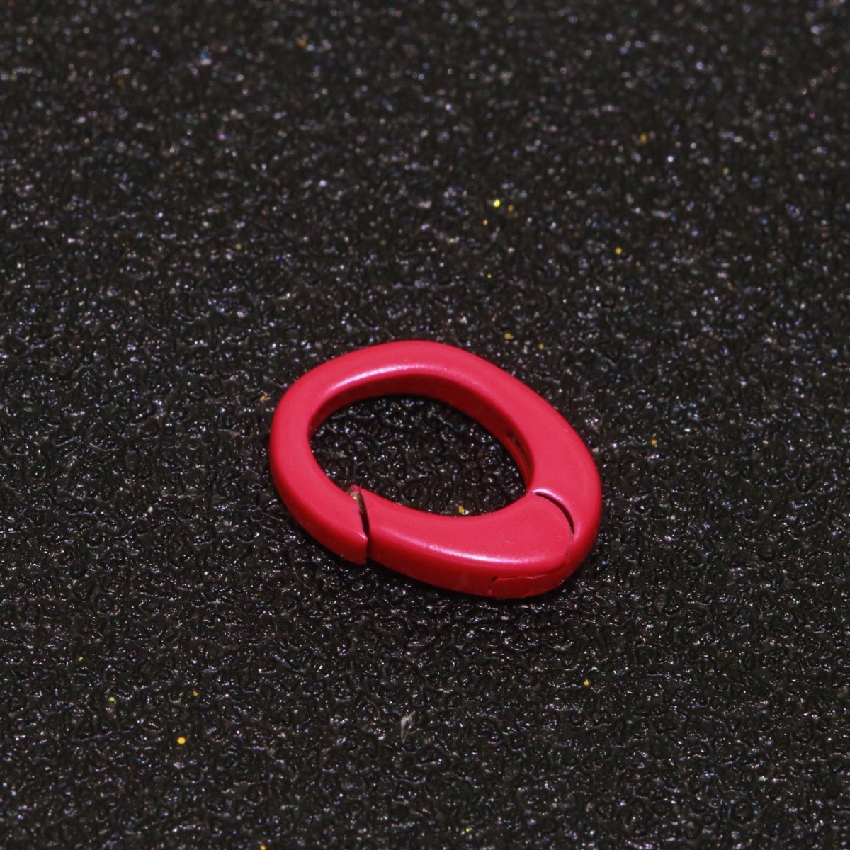 Colorful Enamel Spring Gate Ring, Push Gate ring, 12X7.5 mm Small Oval Ring, Charm Holder Pink Green Red Clasp for Link Connector Clasp L-438~L-447