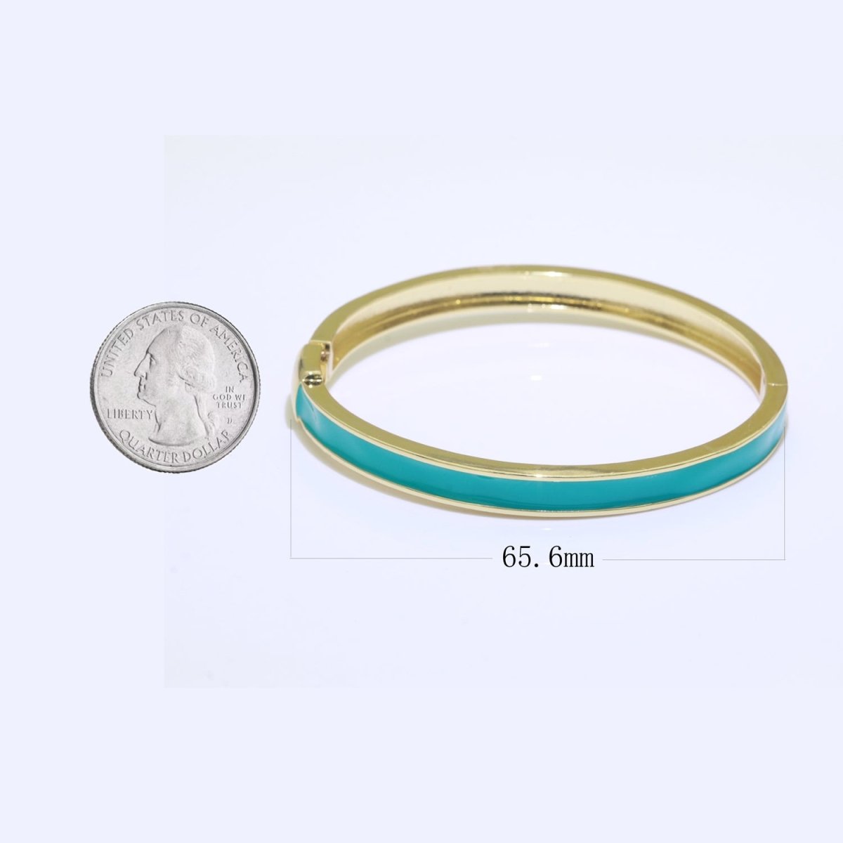 Colorful Enamel Stackable Bangle Bracelet, 14K Gold Filled Enamel Bangle Fashion Jewelry