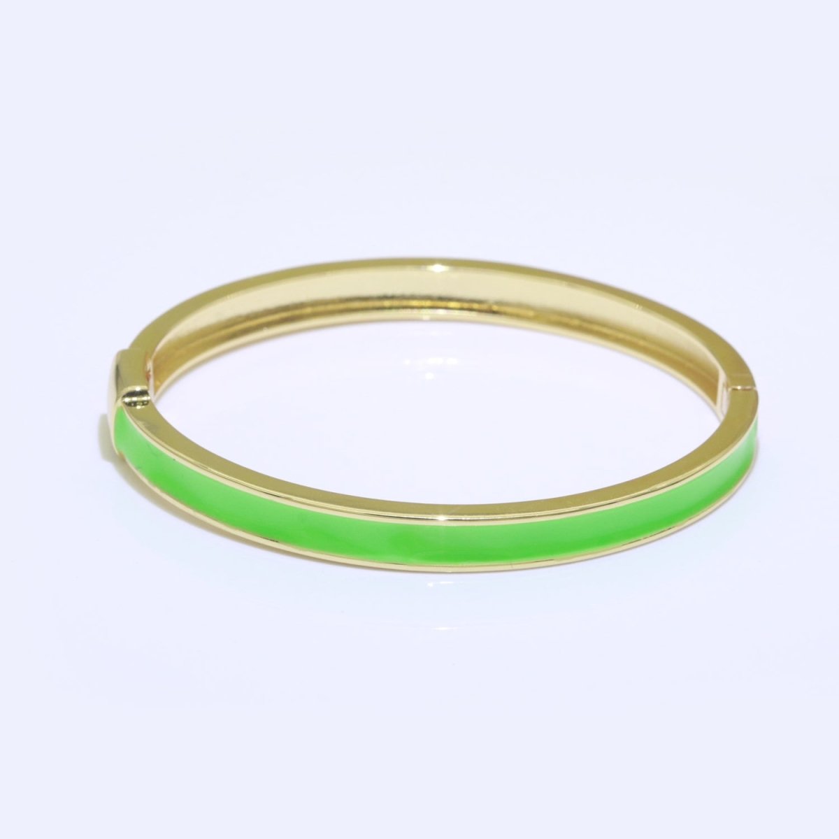 Colorful Enamel Stackable Bangle Bracelet, 14K Gold Filled Enamel Bangle Fashion Jewelry