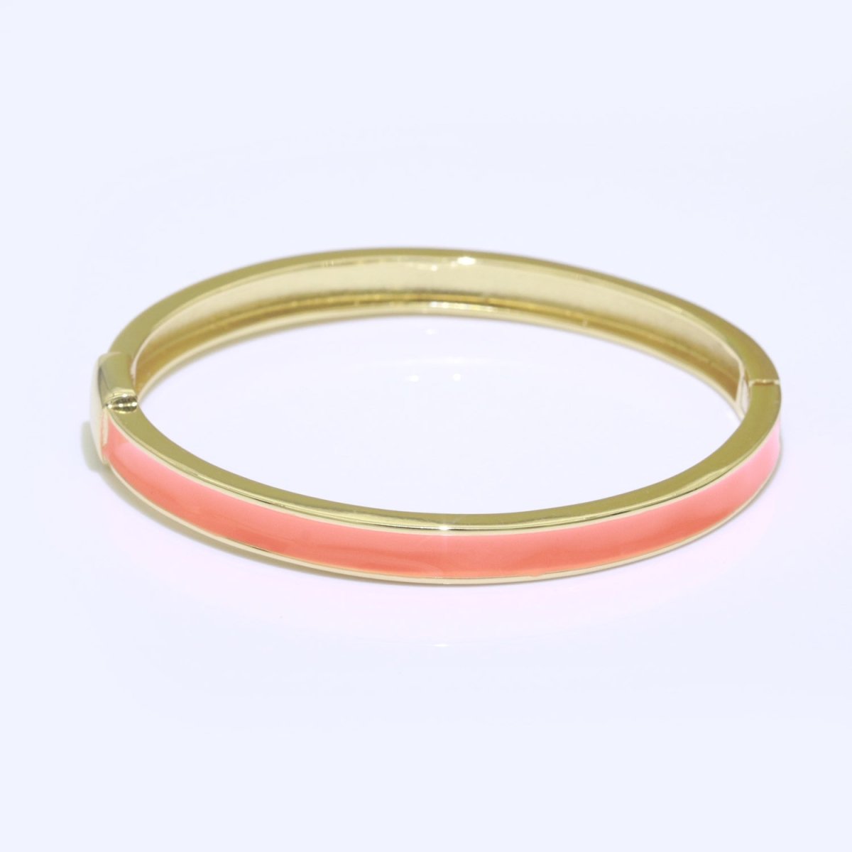 Colorful Enamel Stackable Bangle Bracelet, 14K Gold Filled Enamel Bangle Fashion Jewelry