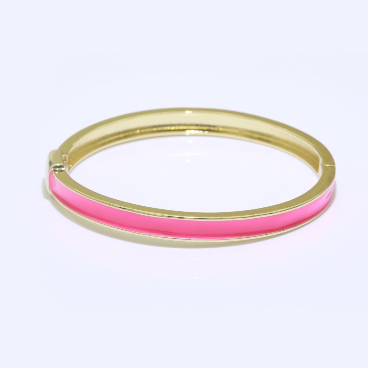 Colorful Enamel Stackable Bangle Bracelet, 14K Gold Filled Enamel Bangle Fashion Jewelry