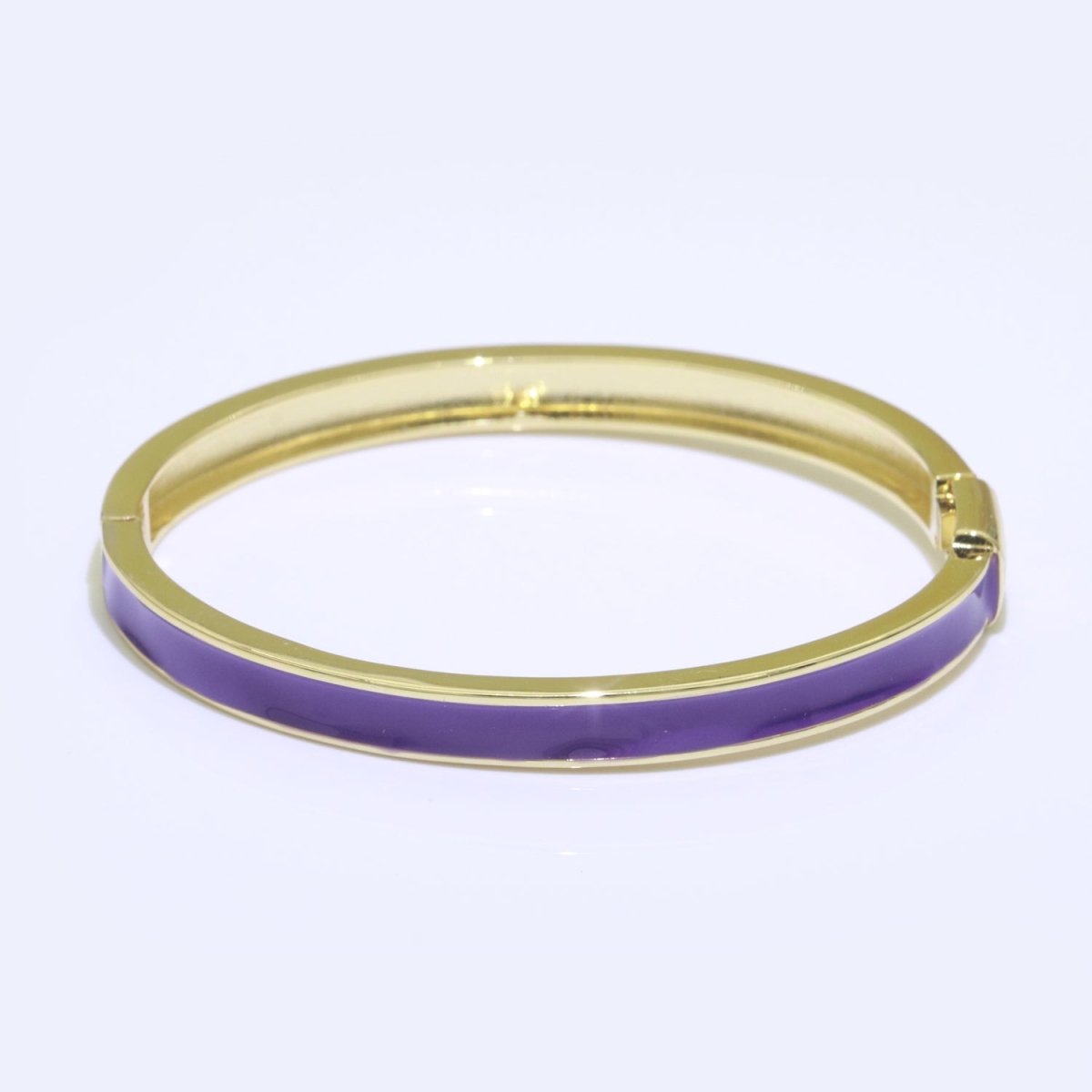 Colorful Enamel Stackable Bangle Bracelet, 14K Gold Filled Enamel Bangle Fashion Jewelry