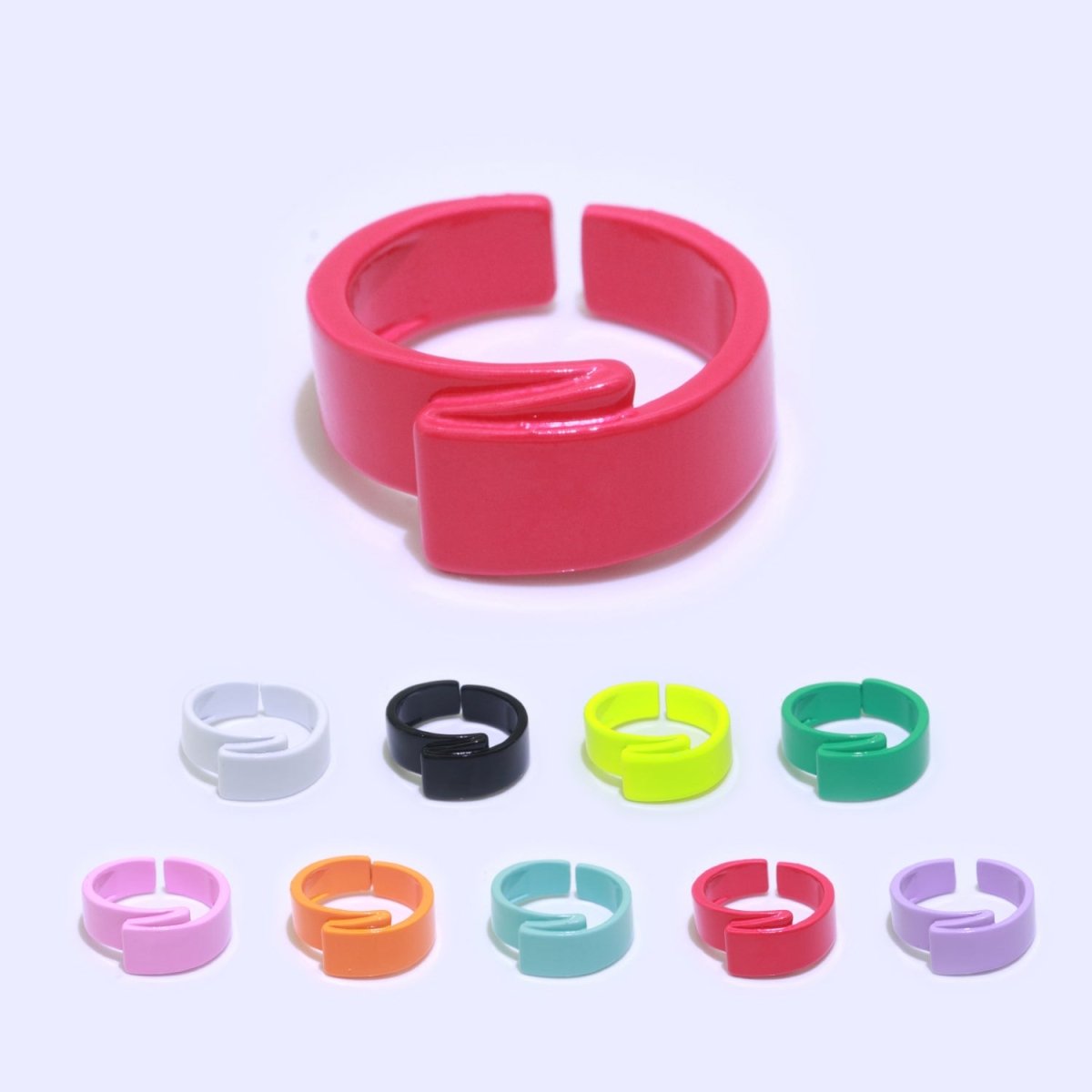 Colorful Neon Twisted ring, Y2K Trendy ring, Chunky enamel ring, Fun Summer ring Candy color ring, Gift for her
