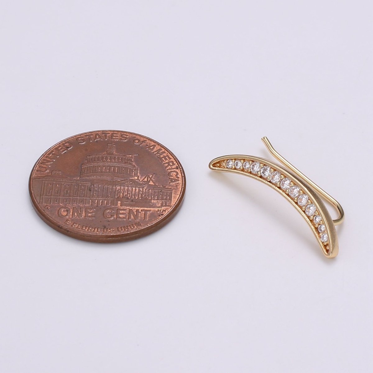 Crescent Moon Ear Climbers- Moon Earrings, Silver Ear Crawlers, Ear Climbers, Half Moon Earrings, Moon Ear Cuff, Moon Ear Crawler Earrings P-005