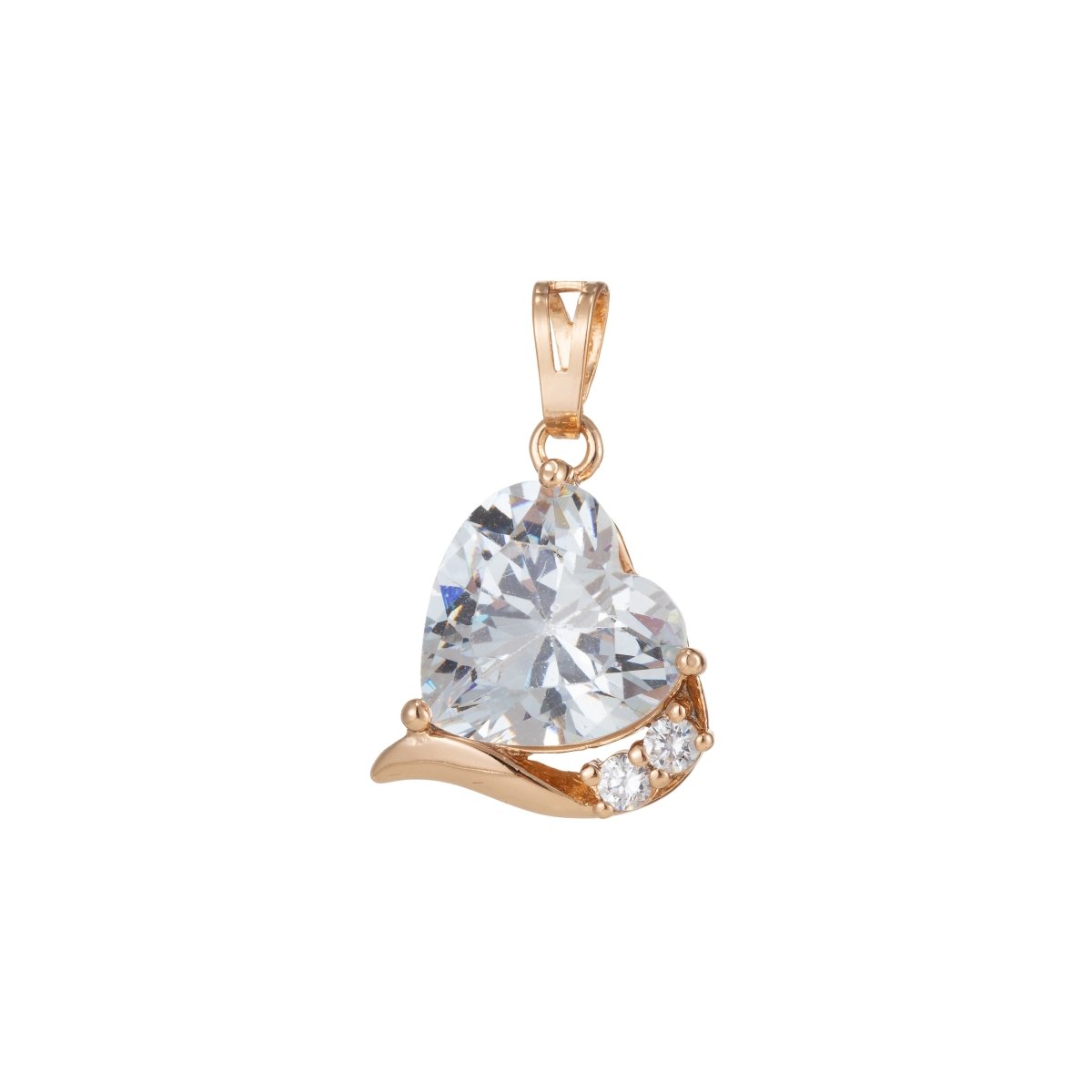 Crystal Gold Filled Heart Pendants  I-522