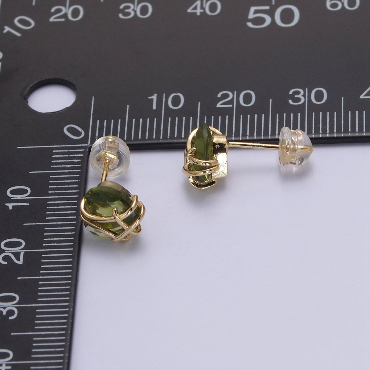 Crystal Heart Cubic Zirconia Wire Wrap Dainty Valentine Stud Earrings | T-320 ~ T-331