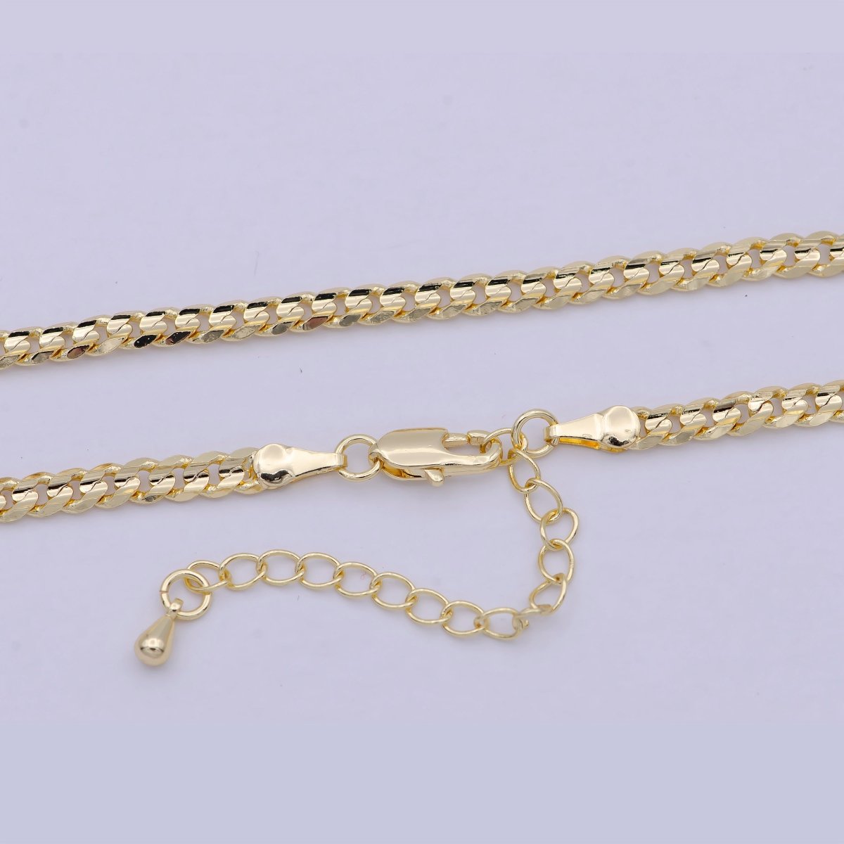 Cuban Chain Necklace, Thick Gold Chain Necklace 3.6mm Chain Necklace, Jewelry for Men and Women, Curb Chain Necklace Statement Jewelry | WA-831 Clearance Pricing