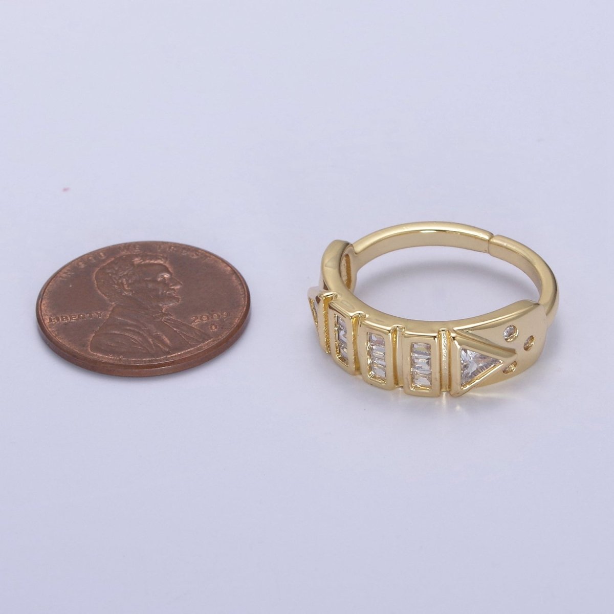 Cubic Cz Ring Adjustable Clear Cubic Zirconia Ring U-315