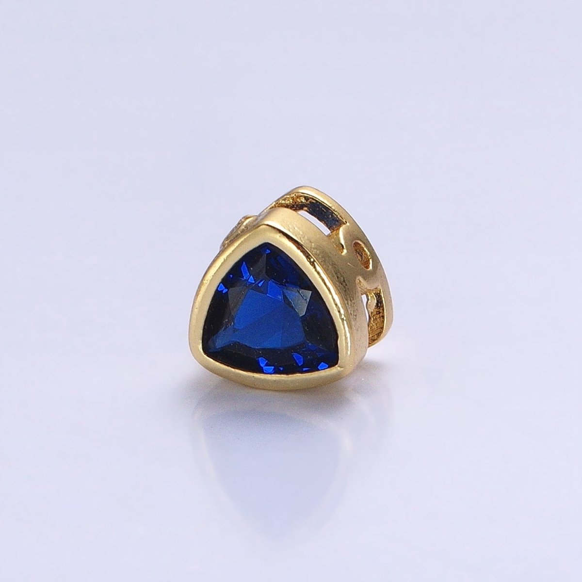 Cubiz Zirconia Triangle Beads - 7mm Small CZ Colorful Geometric Jewelry Gold Beads spacer B-193 B-194 B-197 B-198 B-204 B-211 B-216